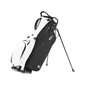lot 1564 image: KVV Lightweight Golf Stand Bag with 7 Way Full-Length Dividers, 5 Zippered Pockets, Automatically Adjustable Dual Straps��Elegant Design(BlackWhite) Retail&nbsp$159.00