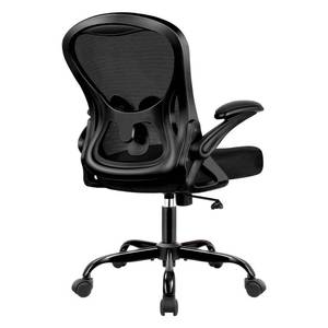 lot 1574 image: Winrise Office Chair Desk Chair, Ergonomic Mesh Computer Chair Home Office Desk Chairs, Swivel Task Chair Mid Back Breathable Rolling Chair with Adjustable Lumbar Support Flip Up Armrest (Black)