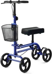 lot 1579 image: RINKMO Knee Scooter��Steerable Knee Walker Economical Knee Scooters for Foot Injuries Best Crutches Alternative (Blue 1)