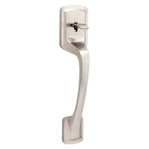 lot 1605 image: Kwikset Prague Handle Only wPismo Knob in Satin Nickel with Microban