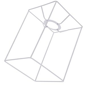 lot 2297 image: Metal Lamp Guard Metal Lampshade Frame Square DIY Ceiling Light Bracket Lamp Shade Cage Frame Light Bulb Guard Chandelier Lampshade Accessory for Bedroom Living Room