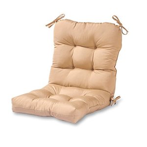 lot 2306 image: Greendale Home Fashions Outdoor SeatBack Chair Cushion, 1 Count (Pack of 1), Sanddollar