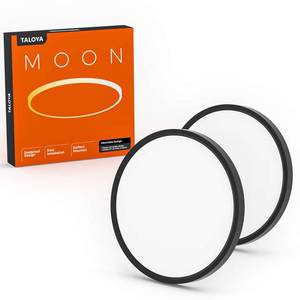 lot 2331 image: TALOYA Surface Mount LED Ceiling Light 15.8 Inch-2 Pack Black Shell, Equivalent to Traditional 240W Bulb Light for Kitchen Bedroom Utility Closet Room,3 in 1(3000k4000k6500k)