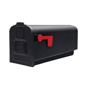 lot 3814 image: Architectural Mailboxes Parsons Medium Plastic Post Mount Mailbox Black PL10B0AM