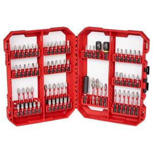 lot 3823 image: Milwaukee SHOCKWAVE Impact Duty Alloy Steel Screw Driver Bit Set (74-Piece)