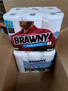 lot 3827 image: Brawny Paper Towels 12 rolls