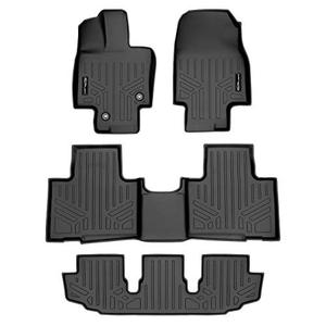 lot 3832 image: SMARTLINER Floor Mats 3 Row Liner Set Black Compatible with 2020-2022 Highlander (Fits with 2nd Row Bench or Bucket Seats with Center Console)