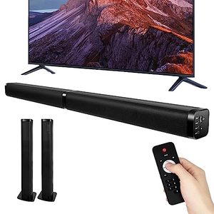lot 3842 image: TV Soundbars Speaker with Bluetooth 40W Home Theater Audio Speaker System for TV Sound bar, 2 in 1 Wall Mountable 35inch Separable Speakers