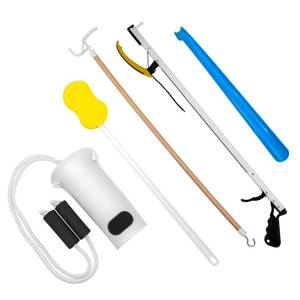 lot 3860 image: FabLife Hip Kit Daily Living Aids for Mobility, Hip Replacement Recovery, Knee and Back Surgery Includes Grabber Reacher, Bath Sponge Stick, Sock Aid, Shoehorn, Dressing Stick