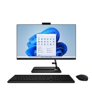 lot 3869 image: Lenovo IdeaCentre AIO 3-2022- All-in-One Desktop - 23.8 FHD Touch Display - HD 720p Camera - Windows 11 Home - 8GB Memory - 512GB Storage - AMD Ryzen 5 5625U - Black - Mouse & Keyboard Included
