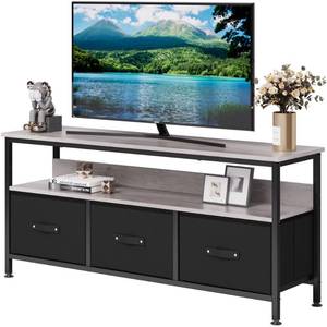 lot 3871 image: IDEALHOUSE Dresser TV Stand, Entertainment Center with Storage, 55 Inch TV Stand for Bedroom Small TV Stand Dresser with Drawers and Shelves, TV & Media Console Table Furniture for Living Room, Black