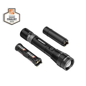 lot 3882 image: 2500 Lumens Dual Power LED Rechargeable Focusing Flashlight with Rechargeable Battery and USB-C Cable Included (Rechargeable Battery only)