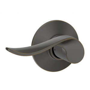 lot 3893 image: Schlage Sacramento Aged Bronze Privacy Lever Right or Left Handed