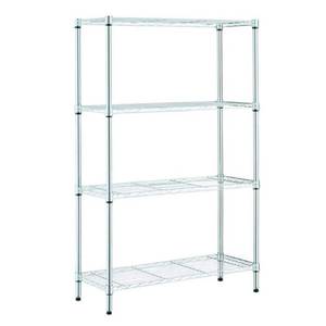 lot 4929 image: 4-Tier Steel Wire Shelving Unit in Chrome (36 in. W x 54 in. H x 14 in. D)