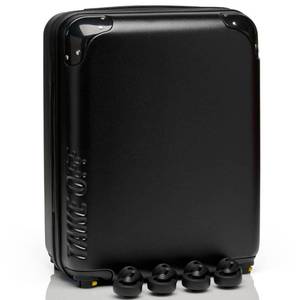 lot 4950 image: Take OFF Luggage 18 Inch Personal Item Suitcase 2.0 with Removable Wheels Converts from Carry-On into Under the Seat Luggage and fits Airline Sizers 18x14x8 Inches