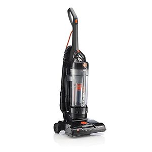 lot 4957 image: Hoover Commercial TaskVac Bagless Upright Vacuum Cleaner, Furniture Guard Lightweight HEPA Filtered Professional Grade Long-Lasting, 15 Pounds 35-Foot Long Cord, CH53010, Black