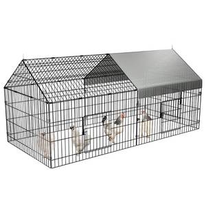 lot 4982 image: PawGiant Chicken Coop 86 40 Chicken Run Pen for Yard with Cover Outdoor Metal Portable Chicken Tractor Cage Enclosure Crate Outside for Small Animals Duck Rabbit Hen
