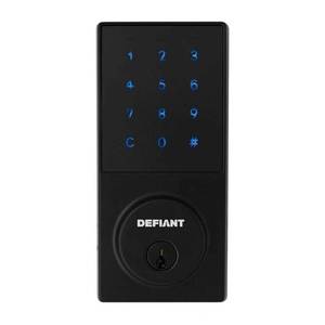 lot 4985 image: Slim Matte Black Electronic Touchpad Deadbolt