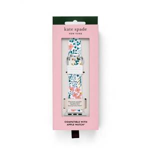 lot 4992 image: Kate Spade New York Apple Watch White Floral Silicone Band - 384041mm