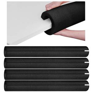 lot 1729 image: Four Pcs Hanaive 40 Inch x 4.1 Inch Jumbo Pool Noodles Bulk Pool Noodles Foam Large Pre Slit Clamp Foam Protection Foam Tube Swim Noodles for Swimming Floating Craft Projects Padding Bumper (Black)