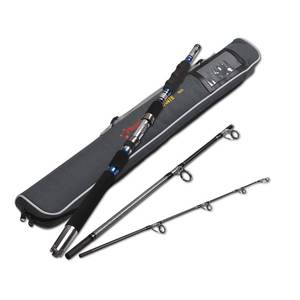 lot 1736 image: Fiblink 3-Piece Spinning Rod Heavy Spinning Fishing Rod Portable Fishing Rod Carbon Spin Rod (30-50-Pound Test). (2 Rods)