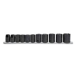 lot 1761 image: Half in. Drive Standard Metric 6-Point Impact Socket Set (11-Piece)