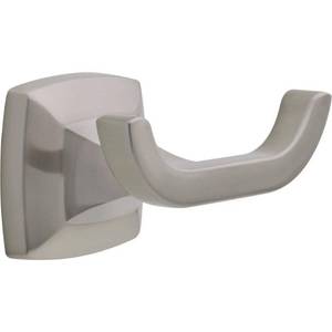 lot 1788 image: Portwood Double Towel Hook Bath Hardware Accessory in Brushed Nickel