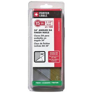 lot 1794 image: Porter Cable PDA15250G-1 - 2-12 L 1000 Pieces 34 Angled DA 15 Gauge Finish Nails