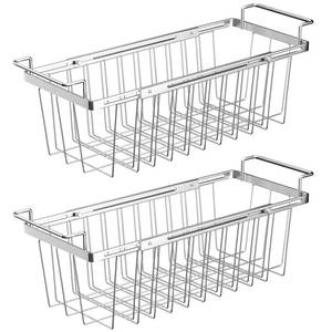 lot 2522 image: Orgneas Freezer Baskets for Chest Freezer, Expandable Deep Freezer Organizer Bins Wire Basket Storage Adjustable From 16.5 to 26.5, Stainless Steel Over the Sink Dish Drying Rack for Kitchen