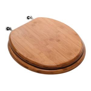 lot 2524 image: Comfort Seats C3B2R220BN Toilet Seat, Round, Rattan Bamboo