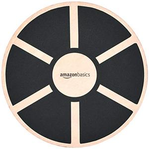 lot 2549 image: Amazon Basics Wood Wobble Balance Board - 16.2 x 16.2 x 3.6 Inches, Black