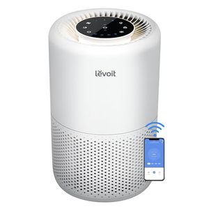 lot 2574 image: LEVOIT Air Purifier for Home Bedroom, Smart WiFi Alexa Control, Covers up to 916 Sq.Foot, 3 in 1 Filter for Allergies, Pollutants, Smoke, Dust, 24dB Quiet for Bedroom, Core200SCore 200S-P, White