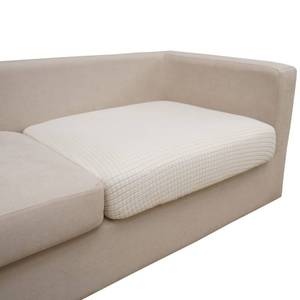 lot 2584 image: Eismodra Couch Cushion Covers Magic Stretch Sofa Slipcover for 3 Cushion Couch Dogs Pet L Shape 2 Seat Replacement Furniture Protector,Cream White Length 25-37 inches(Only 1 Piece)