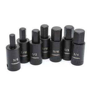 lot 2590 image: HUSKY 12 in. Drive Hex Bit Impact Socket Set SAE (7-Piece)