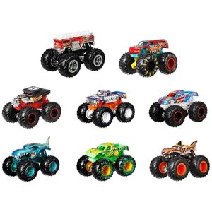 lot 3408 image: Hot Wheels Monster Trucks Live 8-Pack, Multipack of 164 Scale Toy Monster Trucks, Characters from The Live Show, Smashing & Crashing Trucks, Toy for Kids 3 Years Old & Up
