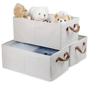 lot 3422 image: Pack of 3 Large Capacity Storage Bins Closet Organizer System, Sturdy Foldable Storage Boxes for Organizing Clothing, Sheets, Toys, Books - Shelf Organizer Shelves Basket Storage Bin