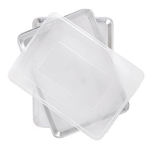 lot 3465 image: Nordic Ware Naturals Two Half Sheets with Lid Set, 3-Pieces