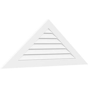 lot 3468 image: Ekena Millwork GVPTR60X1301SF Triangle Surface Mount PVC Gable Vent, 60W x 12-12H, Factory Primed White