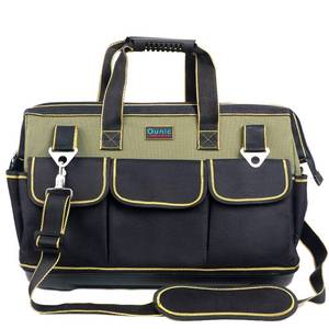 lot 3486 image: Tool Bag, Ounic 20 Inch Large Heavy Duty With Wide Mouth and Waterproof Strong Molded Base tool Organizer with Adjustable Shoulder Strap Specially Designed for Various Tools
