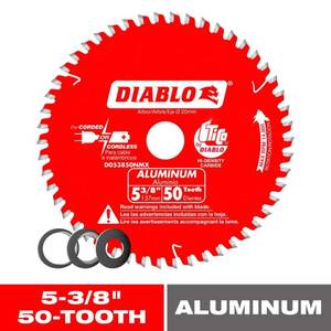 lot 3507 image: Diablo D053850NMX Circular Saw Blade 5-38 in Dia 20 mm Arbor 50-Teeth Carbide Cutting Edge