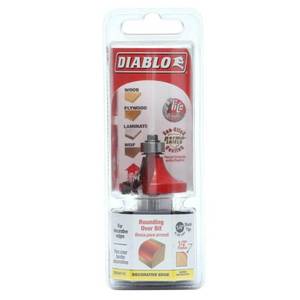 lot 3517 image: Diablo 1-12 in. Dia. x 12 in. x 2-12 in. L Carbide Round Over Bit Woodworking Routers - Retail $114.51