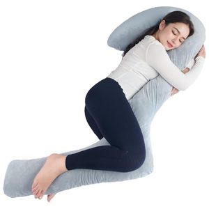 lot 4672 image: SAHEYER Swan Body Pillow with Cover, 68 Inch Long Body Pillow Memory Foam Body Pillow, 3-Shaped Full Body Pillow Hug Sleep Support Pregnancy Pillow- for Back, HIPS, Legs, Belly for Adult (Grey)