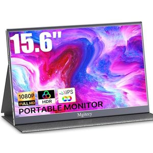 lot 4686 image: Mgitecy Portable Monitor 15.6inch 1080P USB C HDMI Travel Monitor for Laptop with Ultra-Slim IPS Display wSmart Cover & Dual Speakers, Portable Screen for Laptop Pc Phone Mac Xbox Ps5 Switch