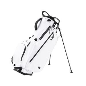 lot 4712 image: KVV Lightweight Golf Stand Bag with 7 Way Full-Length Dividers, 5 Zippered Pockets, Automatically Adjustable Dual Straps Elegant Design(White)