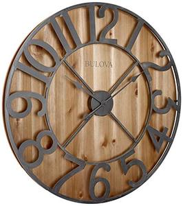 lot 4719 image: Bulova C4814 Silhouette Wall Clock, Brown