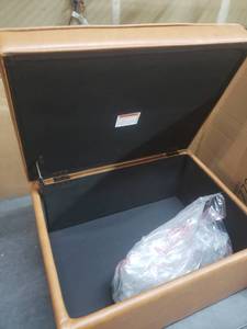lot 4735 image: Homepop Large Storage Bench.