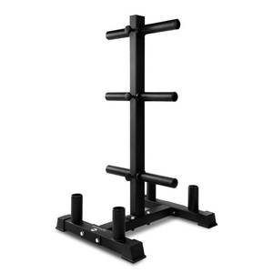 lot 4736 image: SereneLife Olympic Weight Plate Rack - 800 Pounds Capacity, Heavy Duty Gym Organizer, Scratch Resistant Frame, Powder-Coat Finish, Easy to Assemble, Compact & Space-Saving