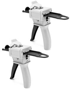 lot 4738 image: QWORK 50ml Dispensing Gun Kit, Impression Mixing Dispensing Gun, 10141 AB Ratio, Static Mixer Mixing Nozzle, 2 Pack