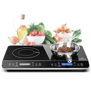 lot 4788 image: Duxtop LCD Portable Double Induction Cooktop 1800W Digital Electric Countertop Burner Sensor Touch Stove, 9620LSBT-350DZ Retail&nbsp$326.99