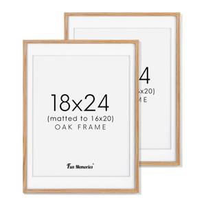 lot 4792 image: 18x24 Picture Frame Wood, Large 18 x 24 Poster Frame, Solid Oak Wood Picture Frame 18 by 24, 18x24 Wood Frame with Real Glass, Rustic Wooden Art Frame 18x24 for Wall, 18x24 Frame Set of 2